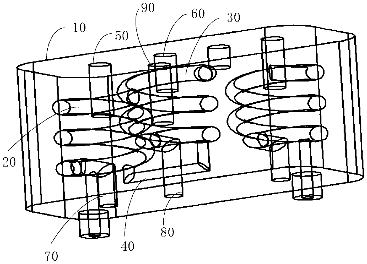 Co-cavity spiral resonance filter