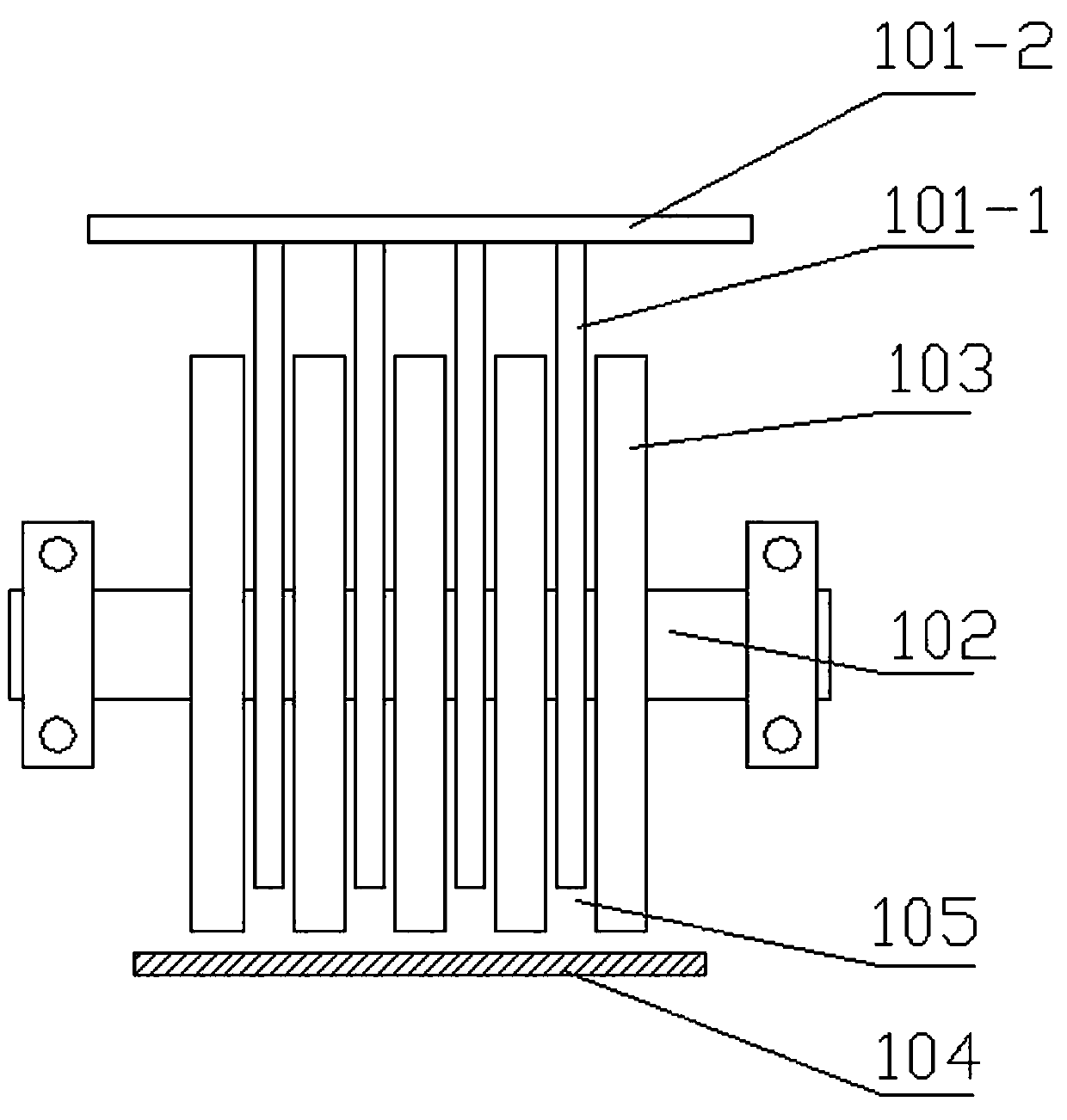 Leaf stripping equipment for long-rod-shaped crops