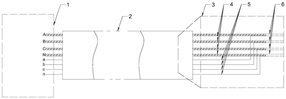 Airplane ground static variable power supply output cable voltage drop compensation method and system