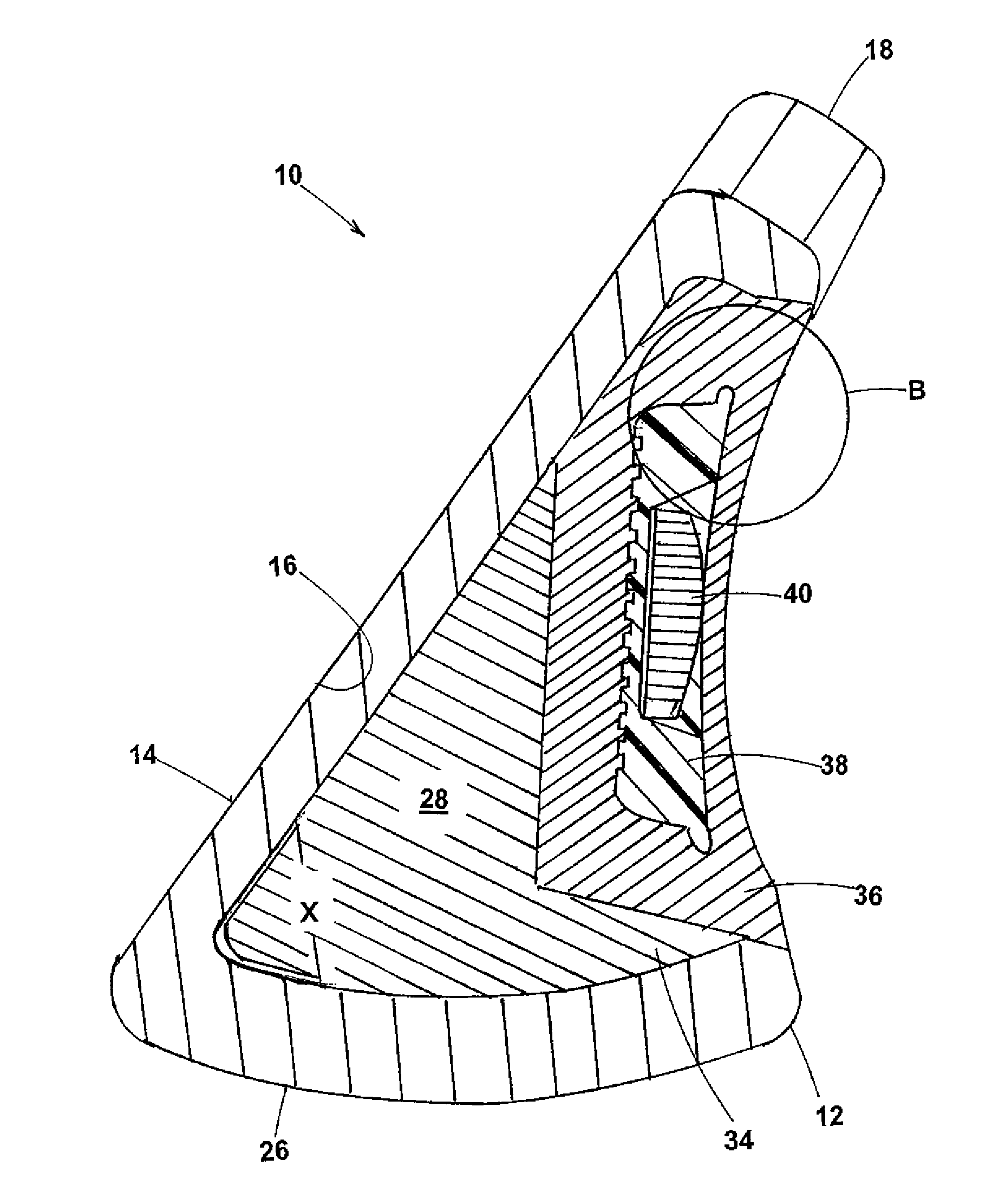 Cavity back golf club head