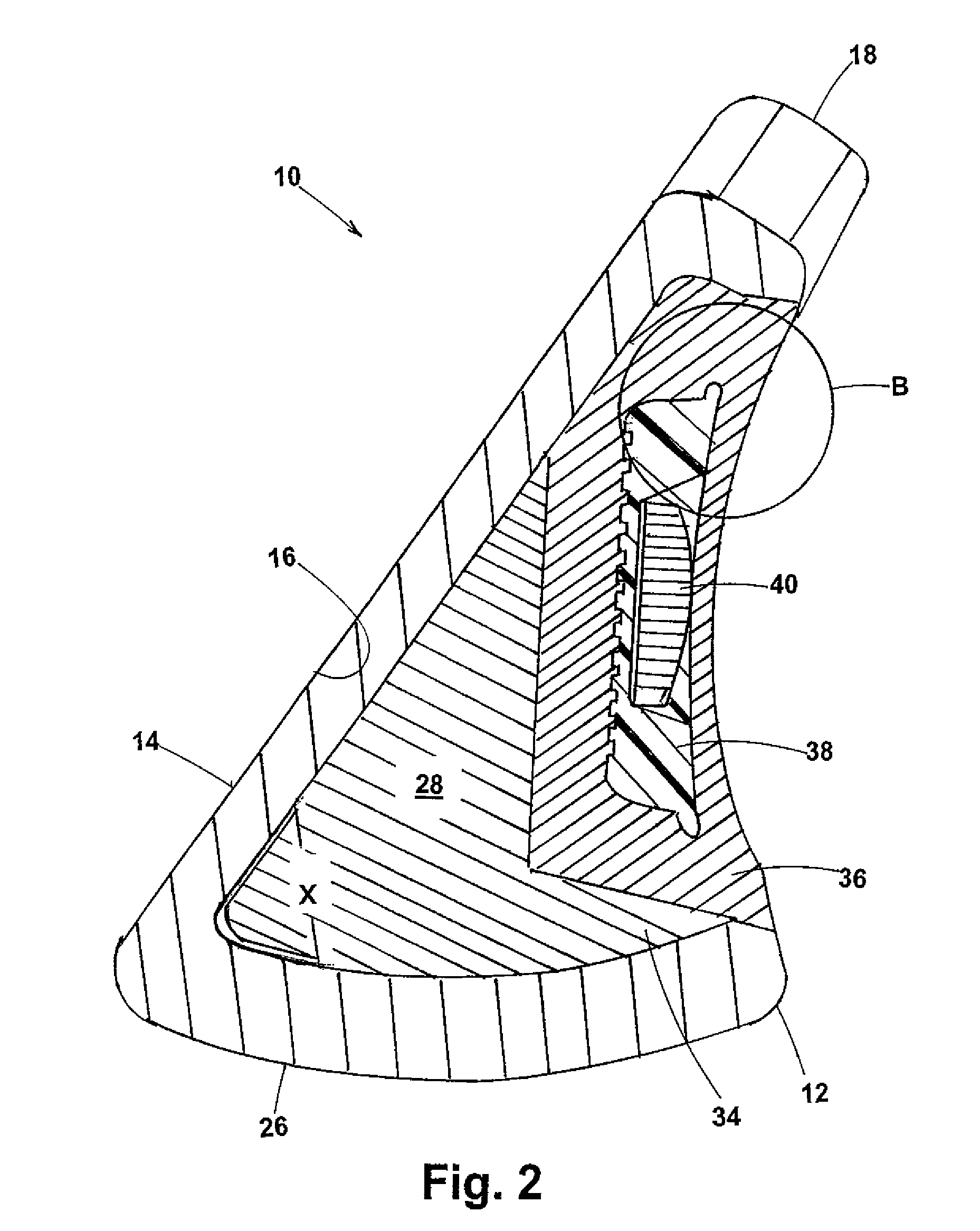 Cavity back golf club head