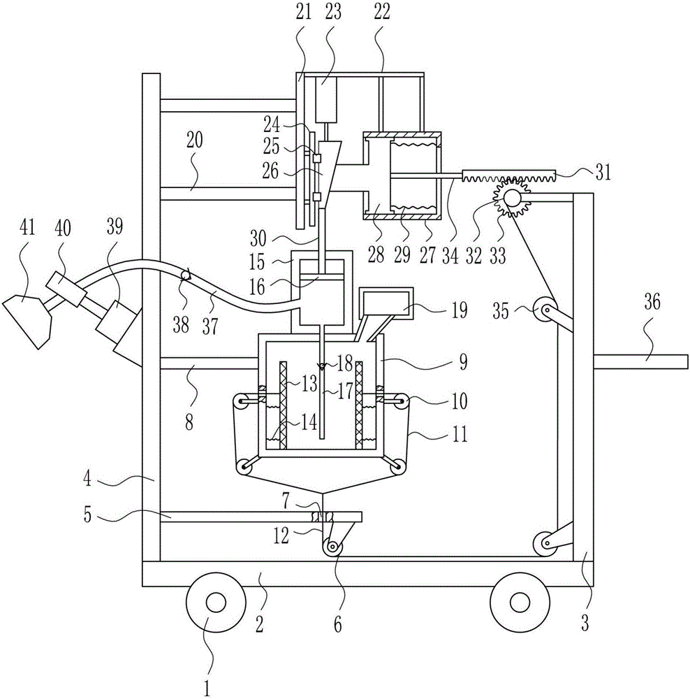 High-efficiency sterilization device for livestock shed in animal husbandry