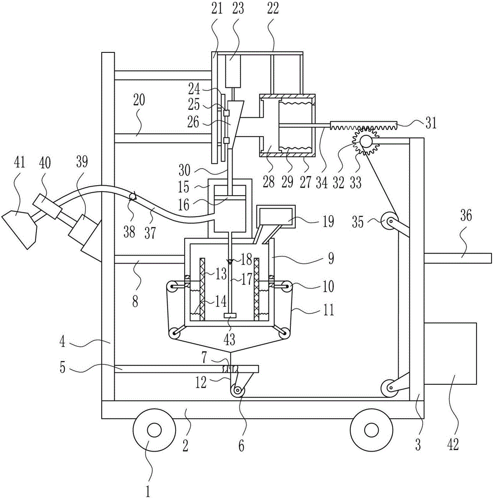 High-efficiency sterilization device for livestock shed in animal husbandry