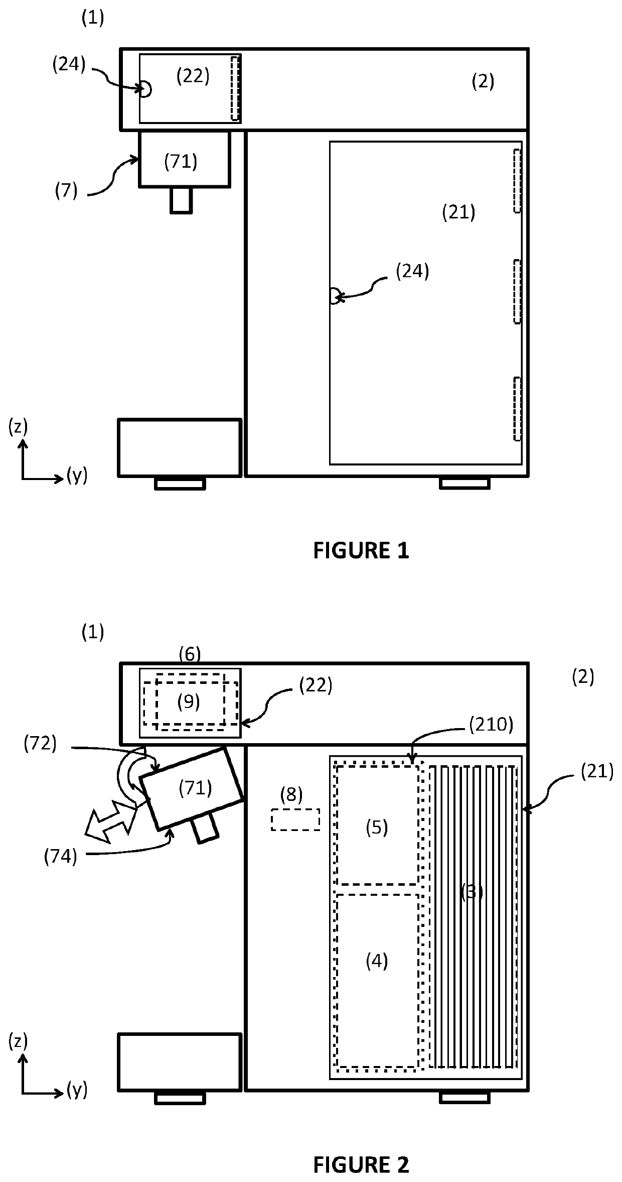 Machine for preparing beverages with enhanced access to internal machine components