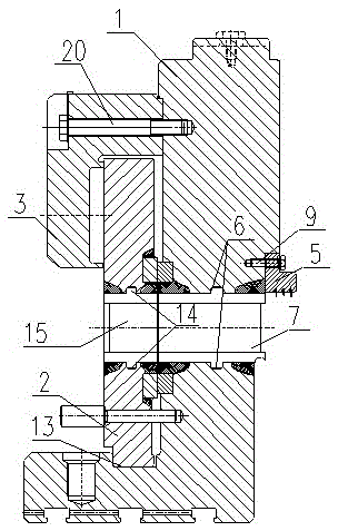 A self-lubricating balanced rotating partition with double tie rods