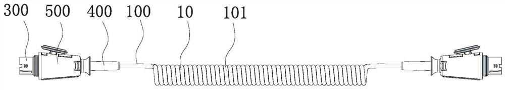 Spiral cable, video transmission line and video transmission system