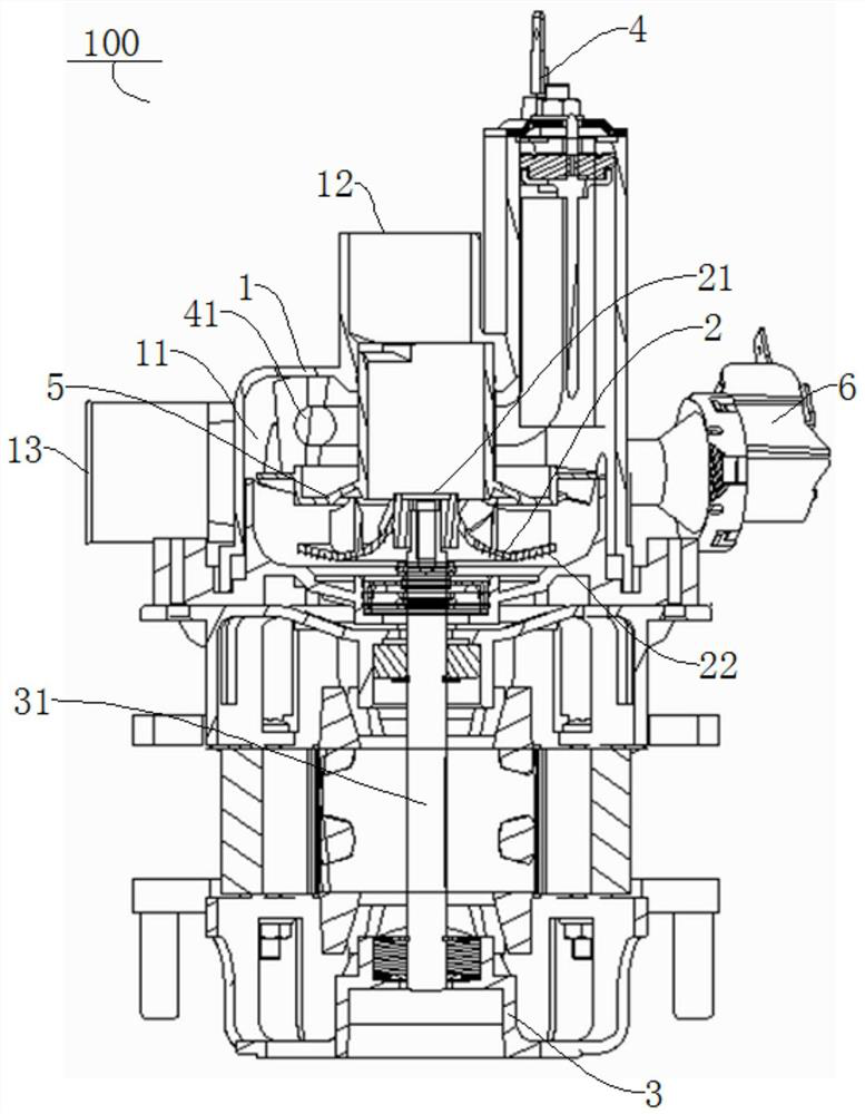 Integrated heating pump for dish washing machine and dish washing machine thereof