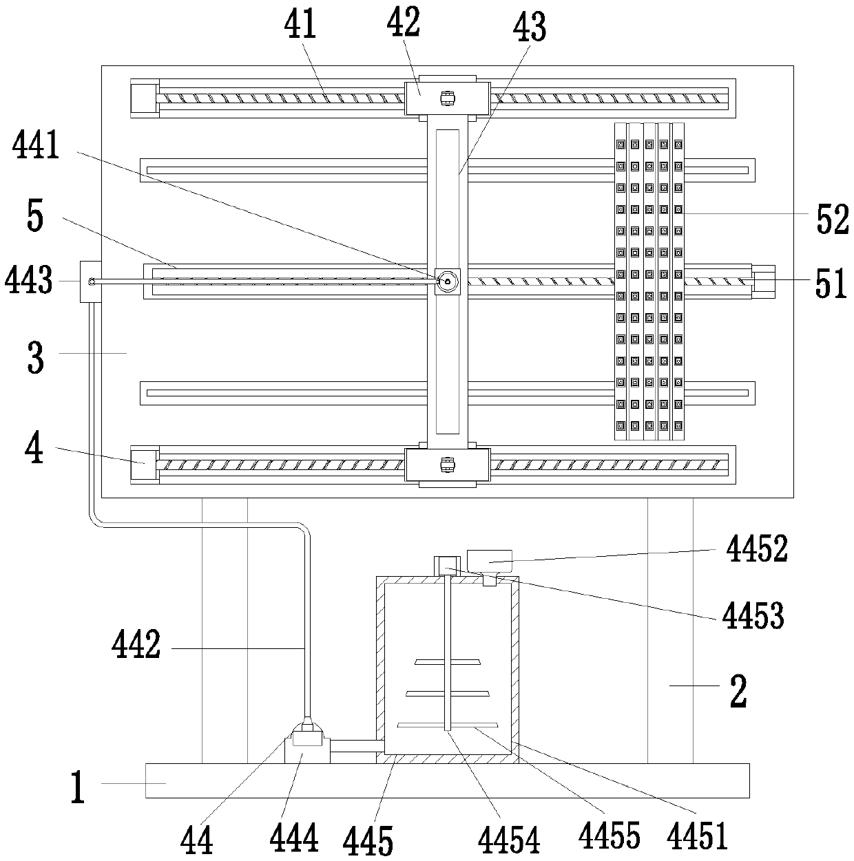 Spraying equipment for arc-shaped metal hard screen surface honeycomb coating