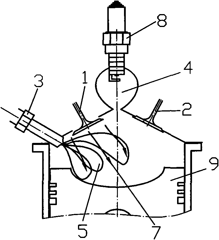 Fuel injection manner of ignition chamber type direct injection gasoline engine