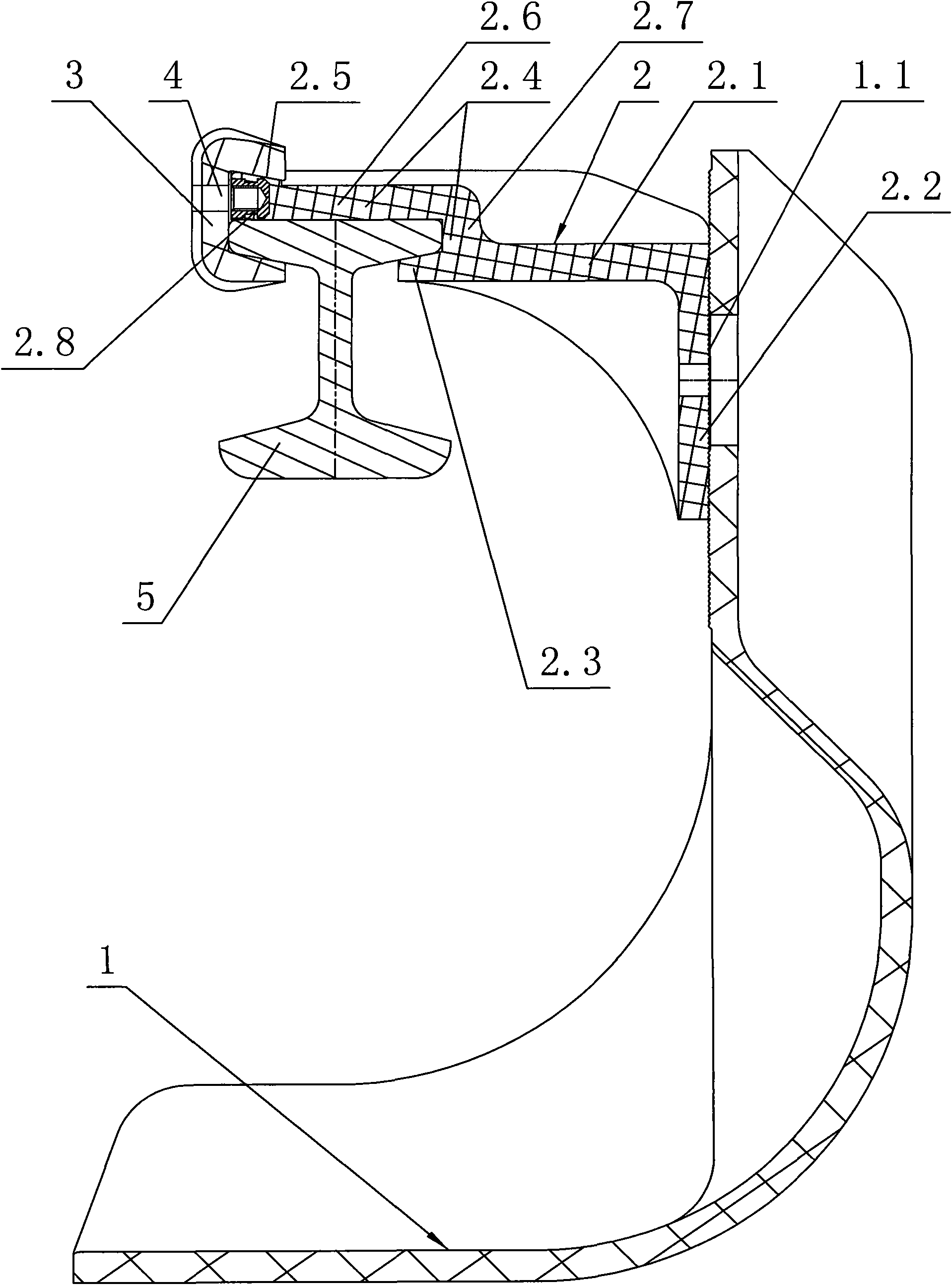 Third rail insulated support of subway