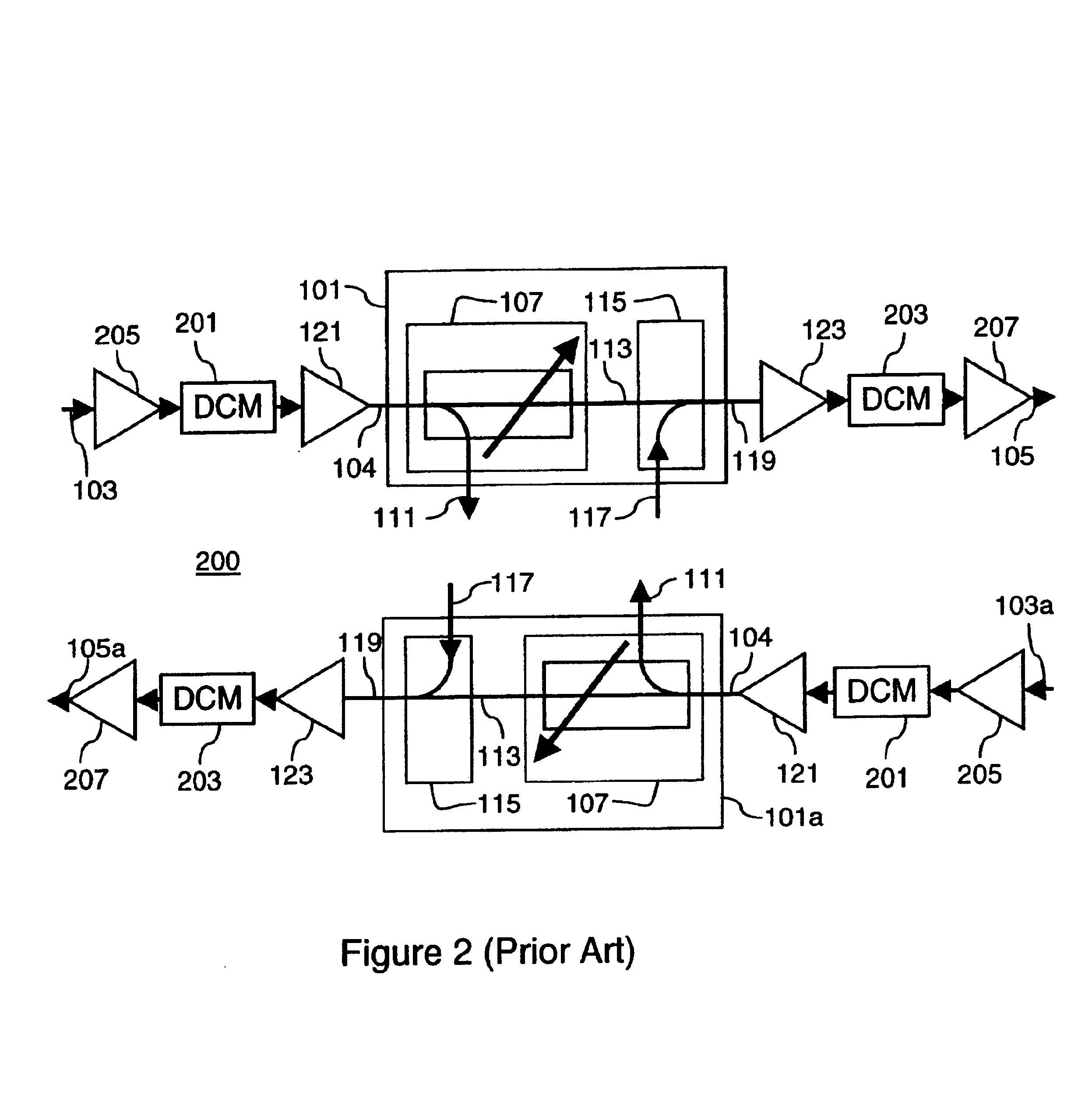 Reconfigurable optical add/drop multiplexer with buried dispersion compensation module