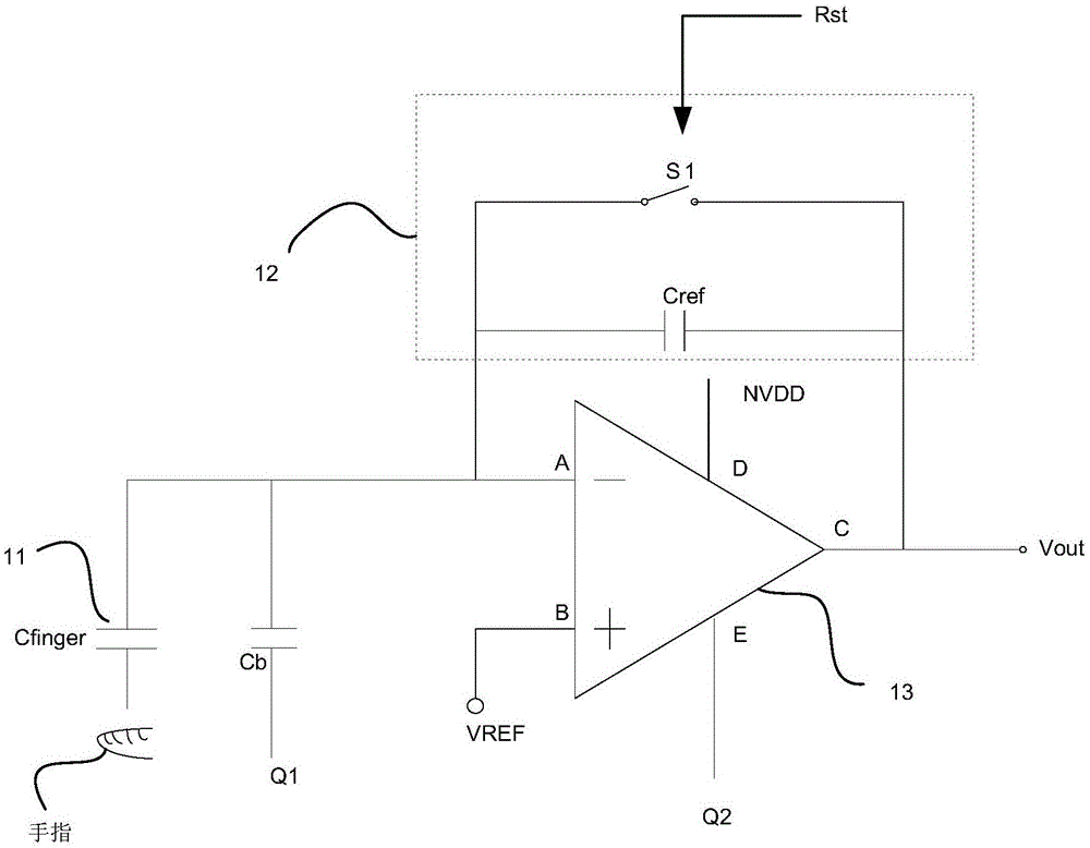 Fingerprint detection circuit, fingerprint detection device and touch panel