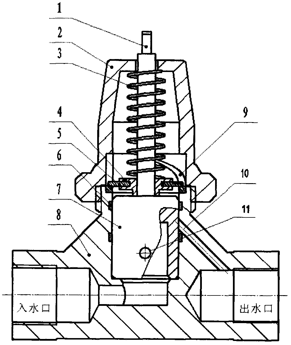 Mechanical water-break automatic close valve