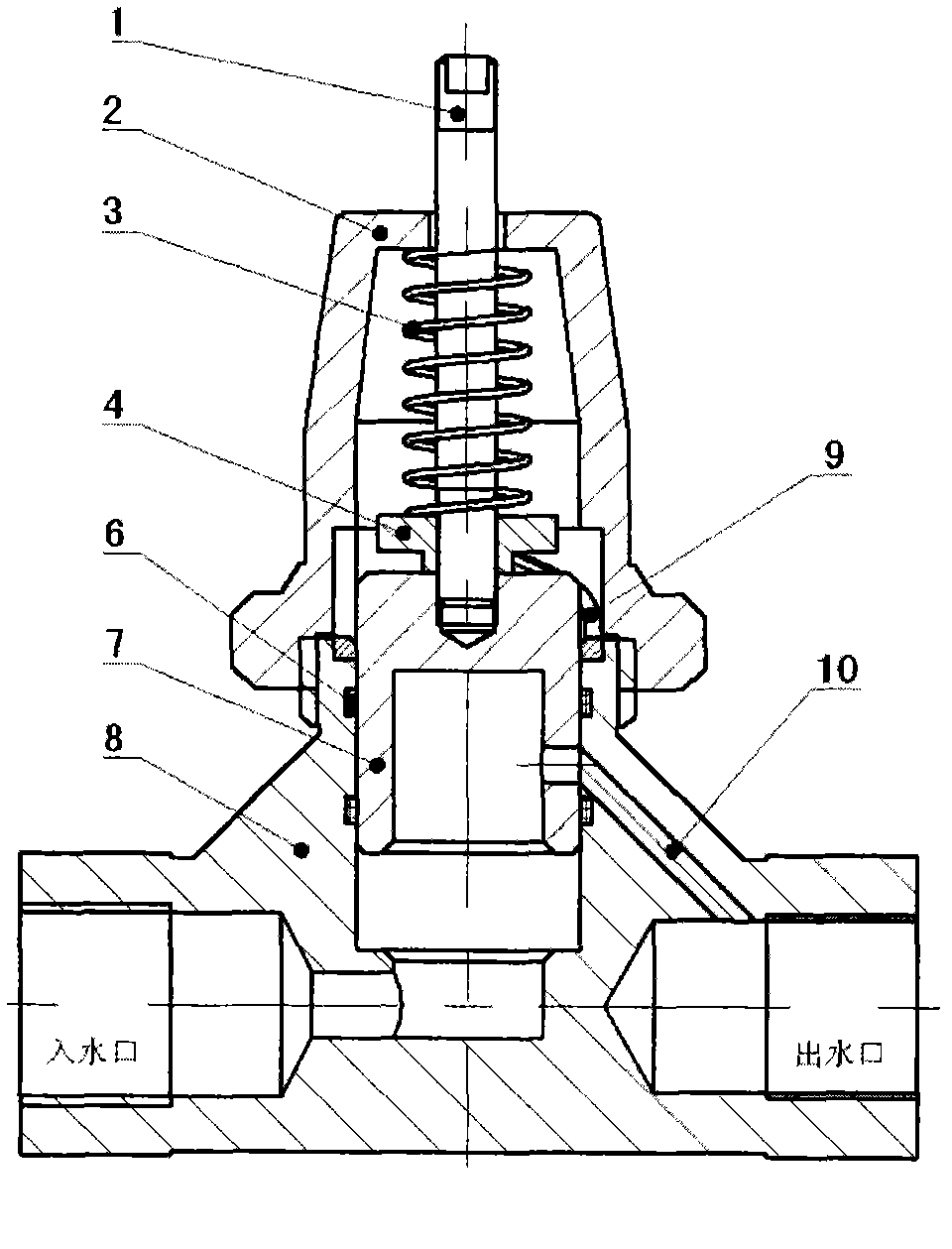 Mechanical water-break automatic close valve