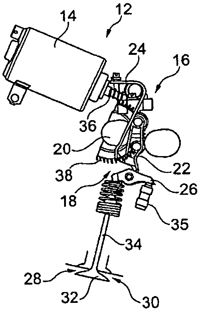 Valve train and engine assembly