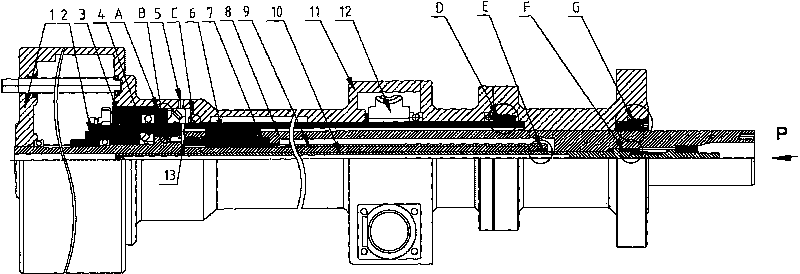 High-pressure heavy-calibre tapping machine with external independent adjustable pressure balance system