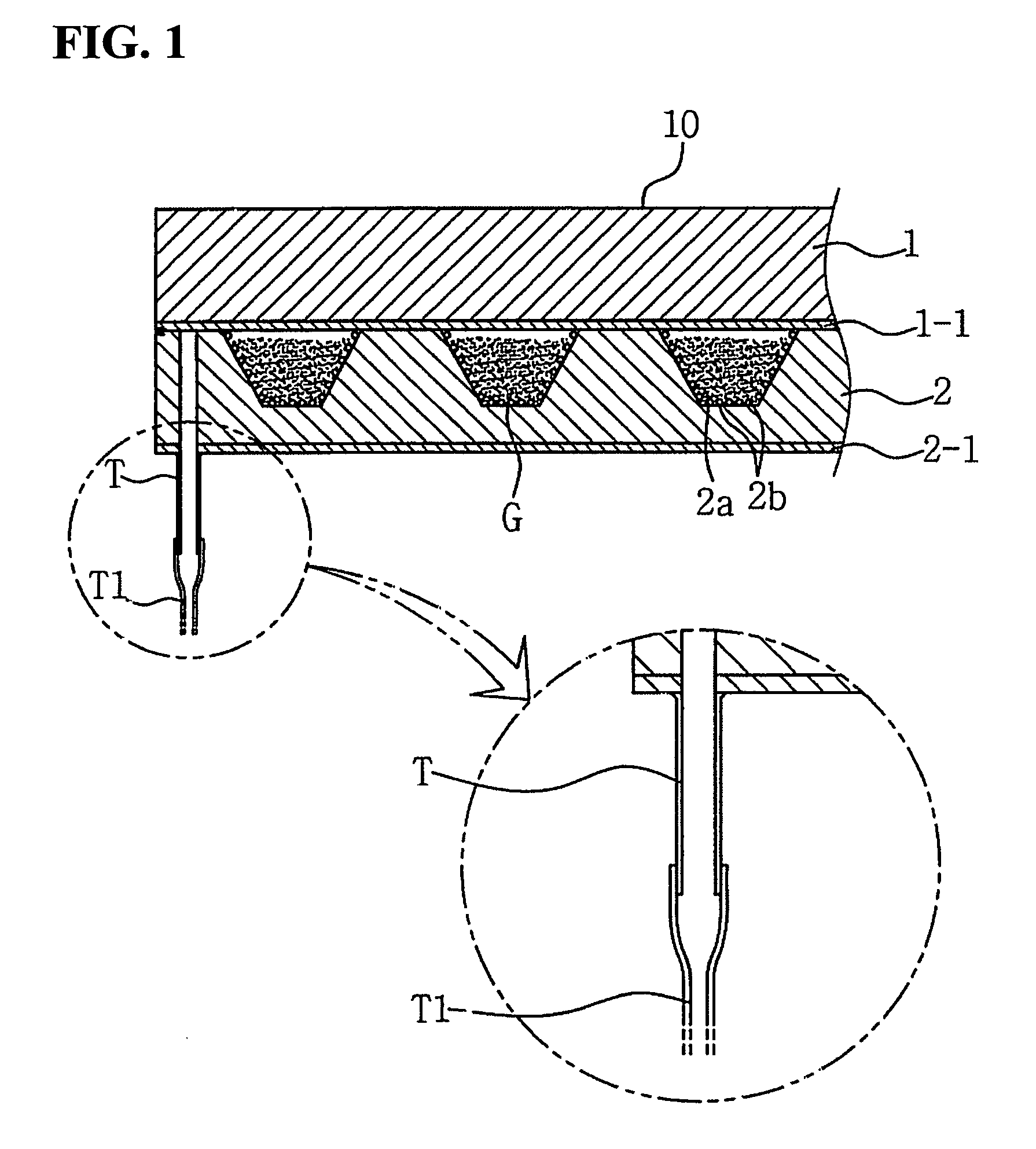 Plasma display panel without injection tip, and method of manufacturing the same