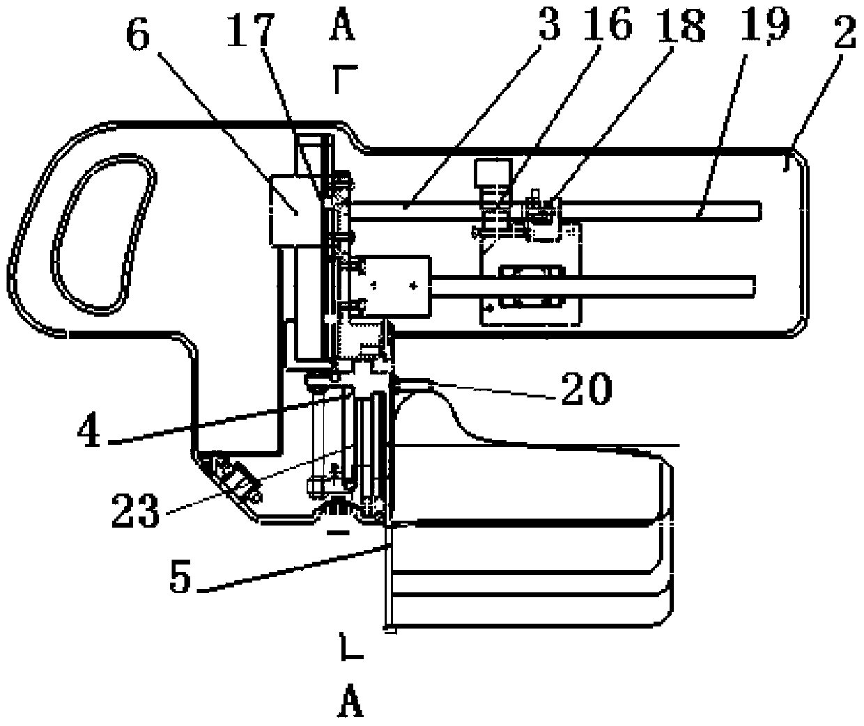 Portable railway wheel tread parameter detection instrument