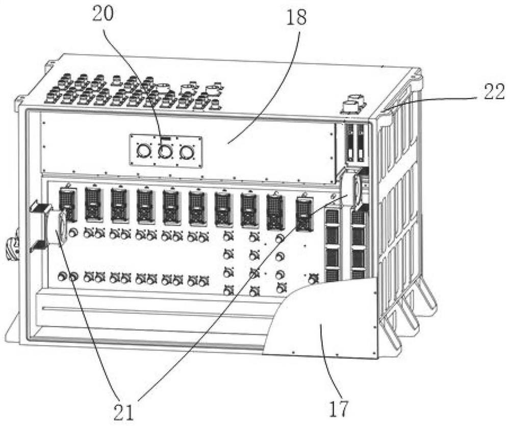 Airborne liquid cooling type reconnaissance and interference integrated device