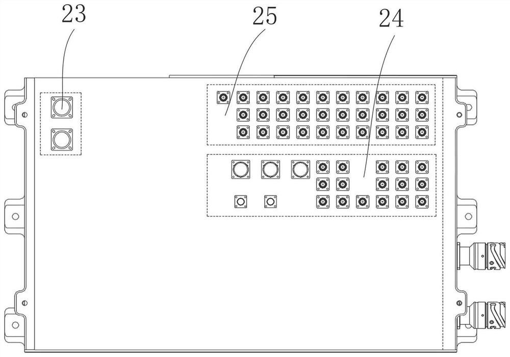 Airborne liquid cooling type reconnaissance and interference integrated device