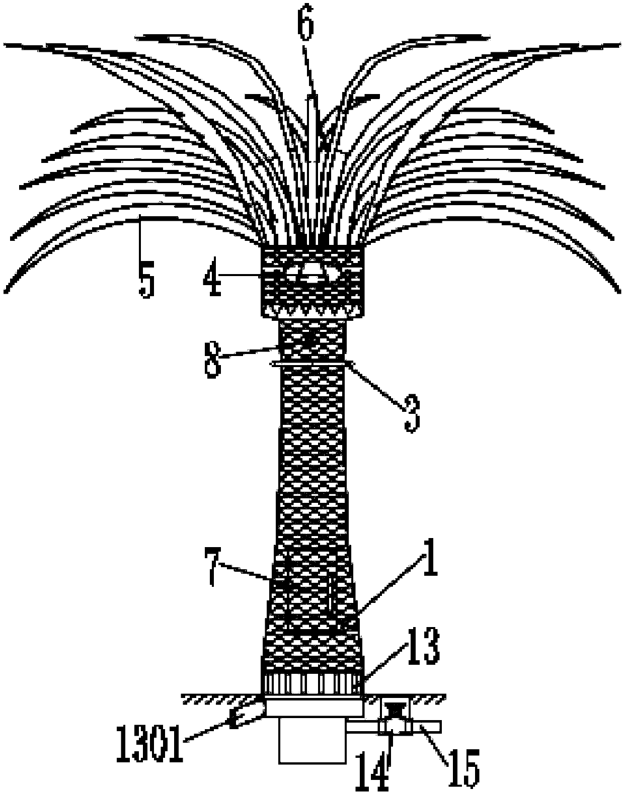 Garden simulation ecological tree with air purifying function