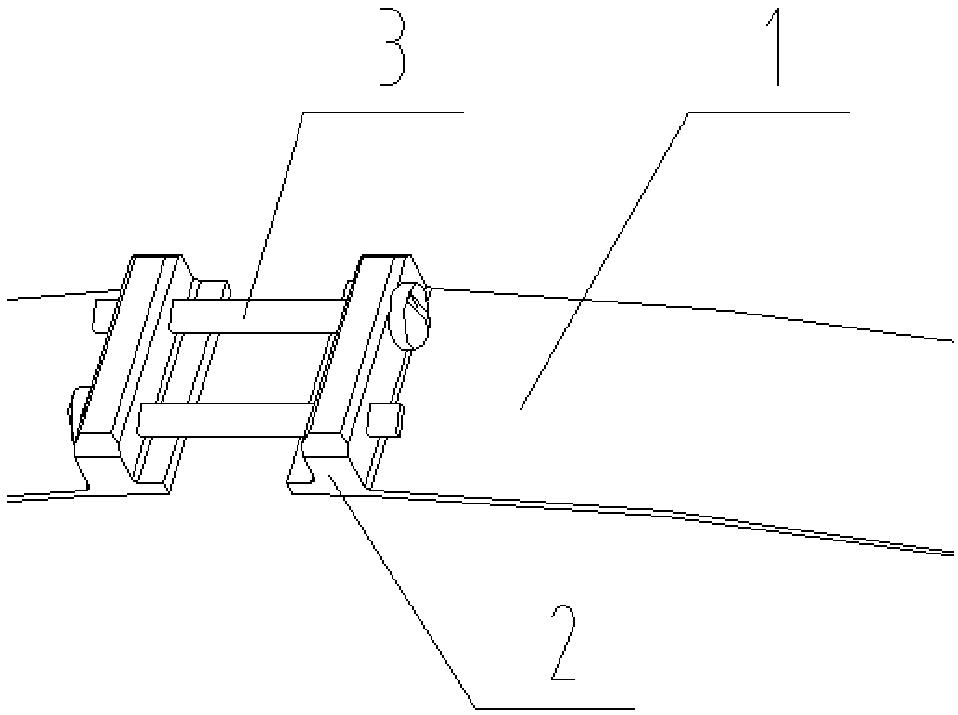 A rocket engine external fastening device