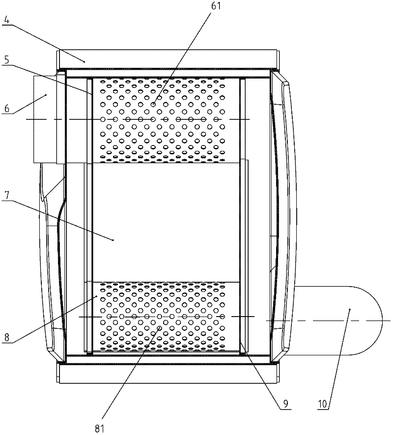 SCR (selective catalytic reduction) catalytic converter for diesel engine tail gas treatment