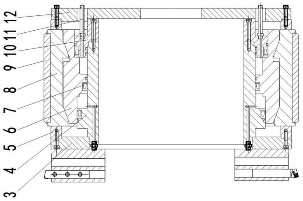 Numerical control large-diameter deep hole semi-fine boring head device