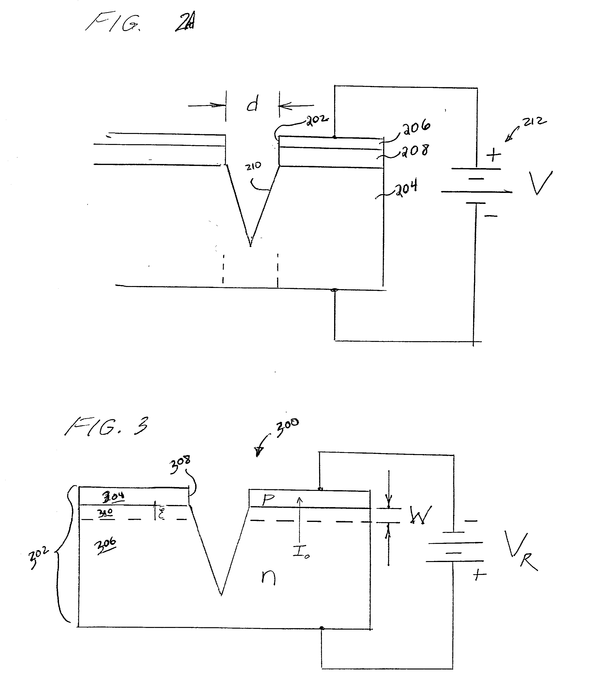 Microdischarge devices and arrays having tapered microcavities