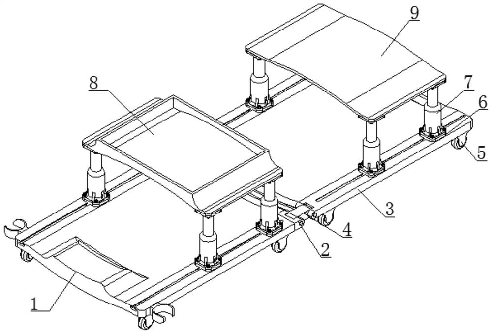 Safety protection damping device for automobile bottom maintenance