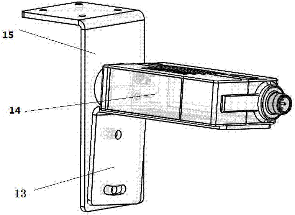 Positioning device using encoder cooperatively after laser ranging