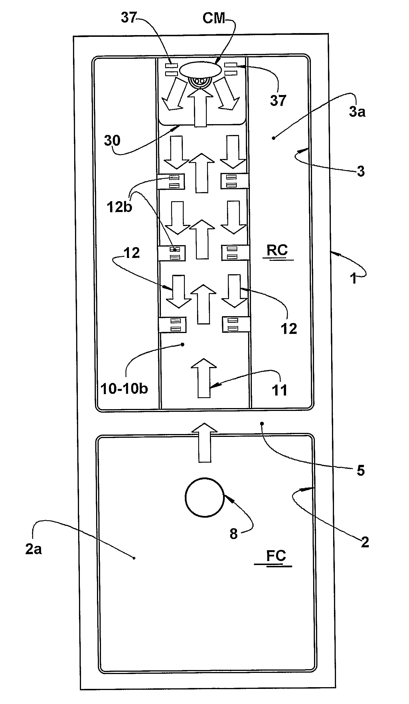 Air Blowing Arrangement For a Combined Refrigerator