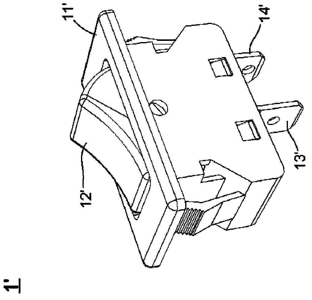 Push switch structure far away from hot spot