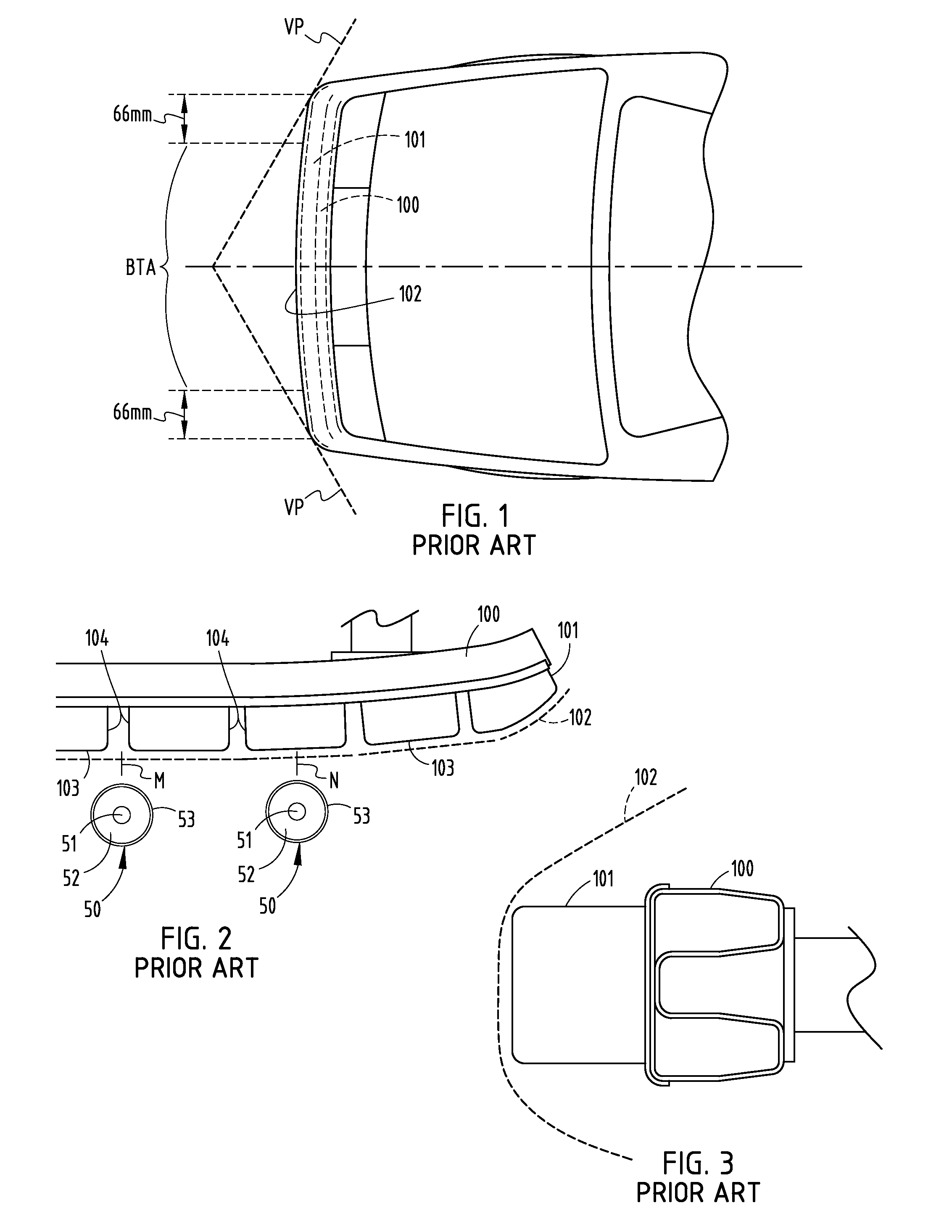 Energy absorber with lobes providing uniform pedestrian impact