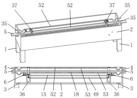 Equipment without downward bending and cooling used for plastic extrusion molding