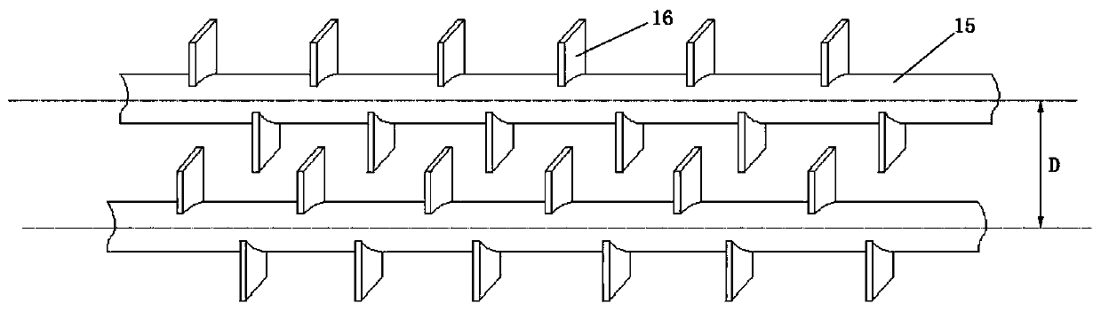 Heat-phase separation solid residue discharged material cooling dust removal device and method