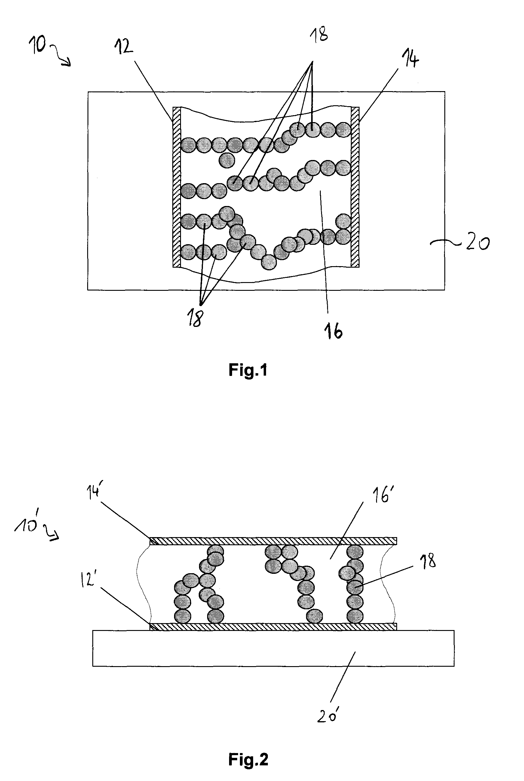 Magnetic field sensing element having magnetic nanoparticles