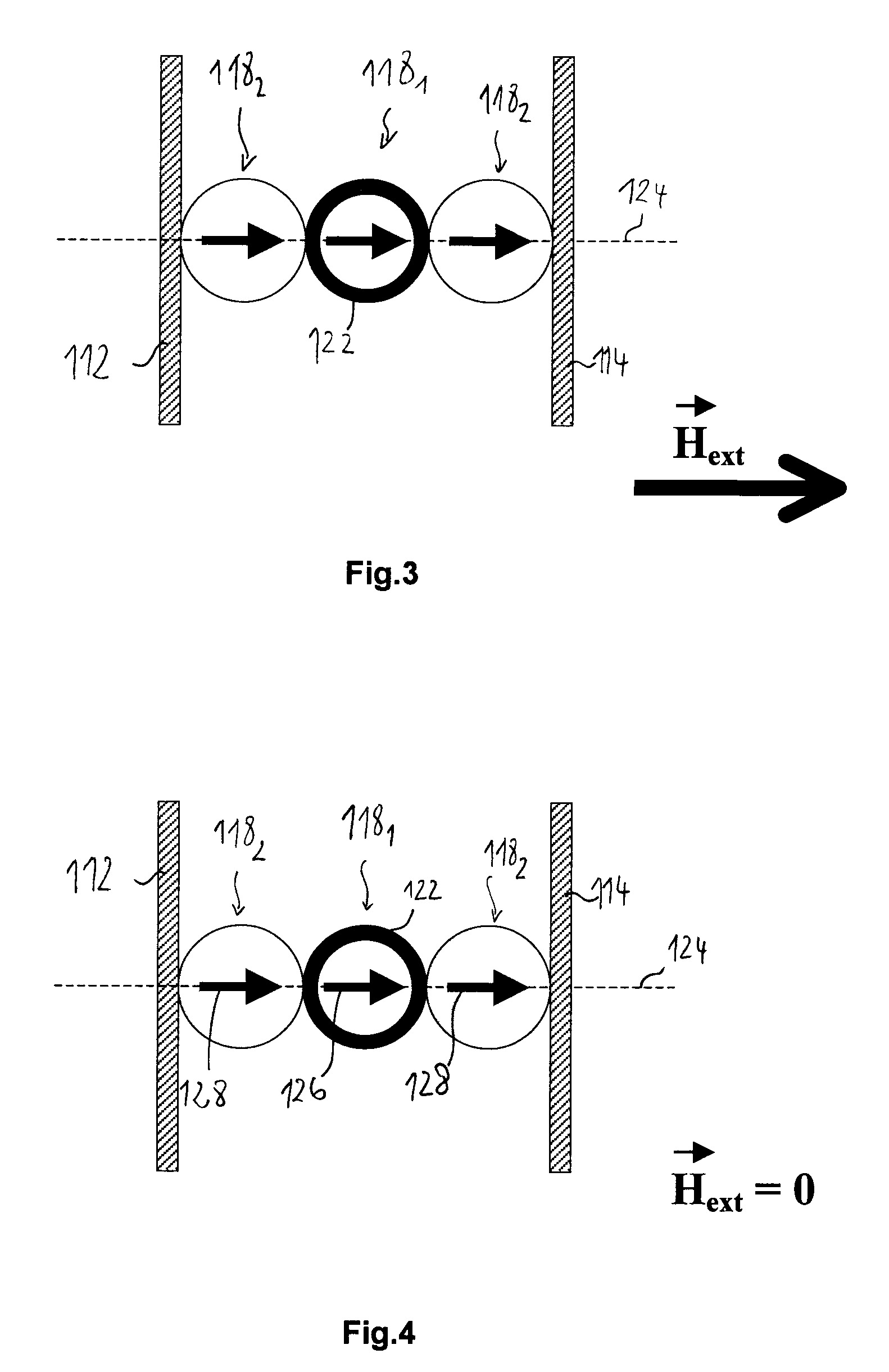 Magnetic field sensing element having magnetic nanoparticles