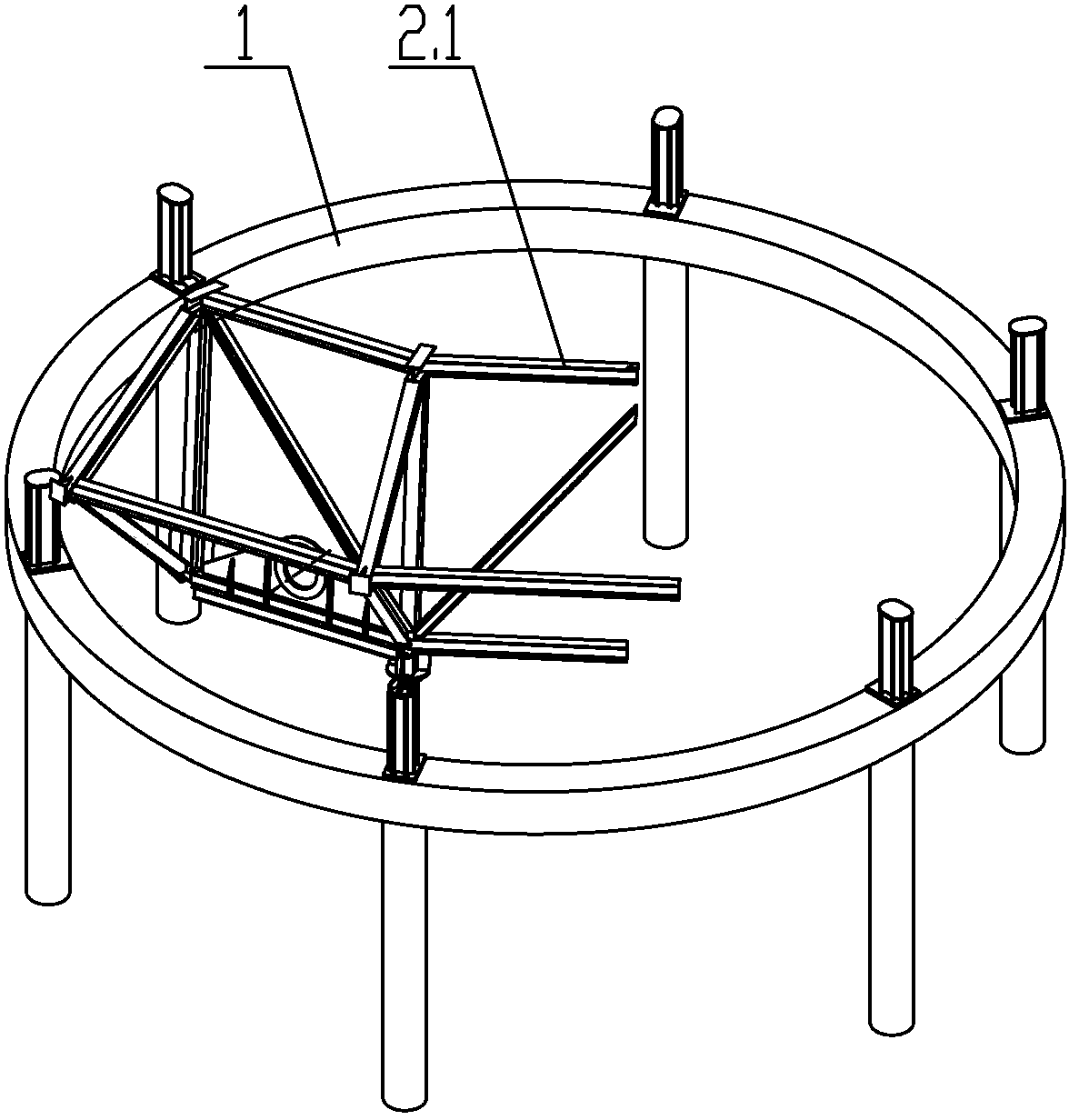 Large-caliber spherical radio telescope feed source cabin and mounting method thereof