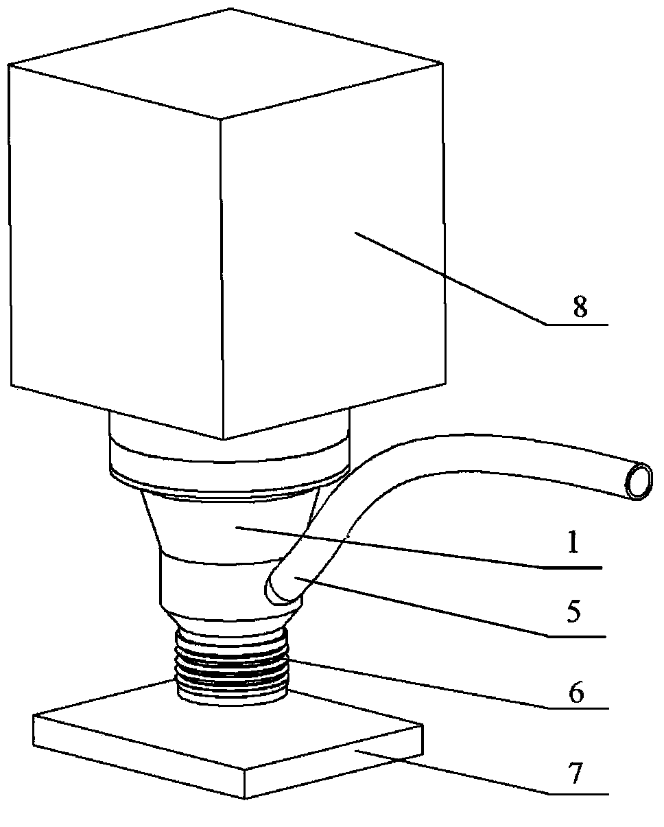 Drilling and milling carbon fiber composite material follow-up dust collection device