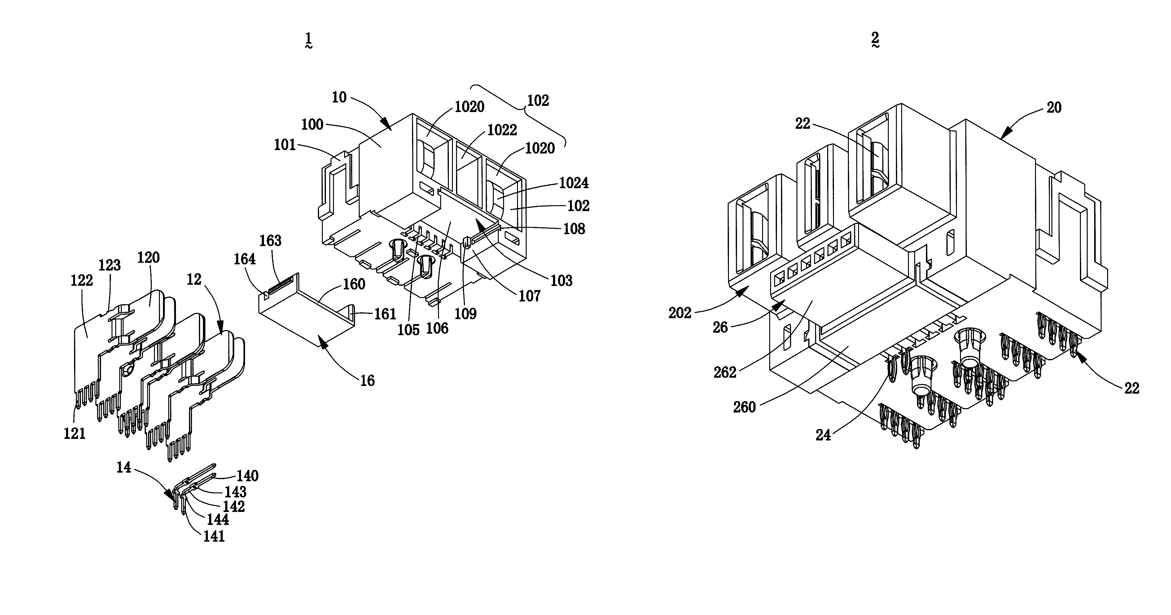 Plug connector, receptacle connector and electrical connector assembly