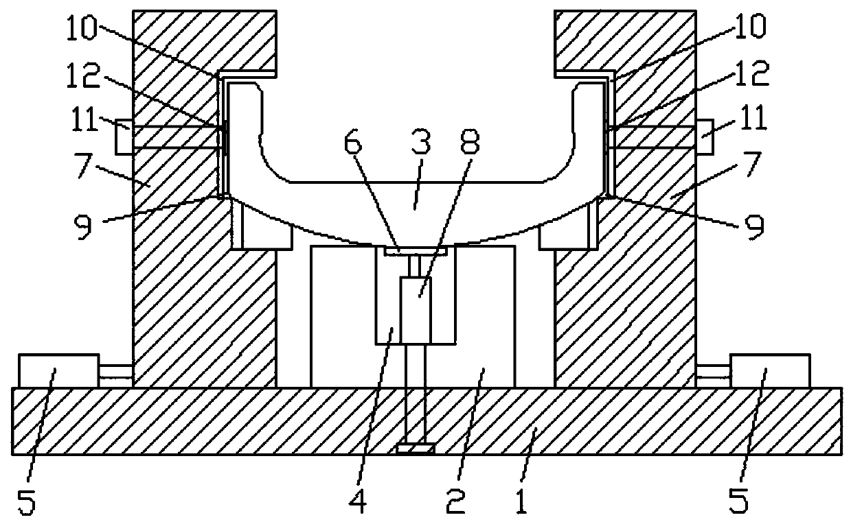 Processing fixture for milling plane of upper cover plate