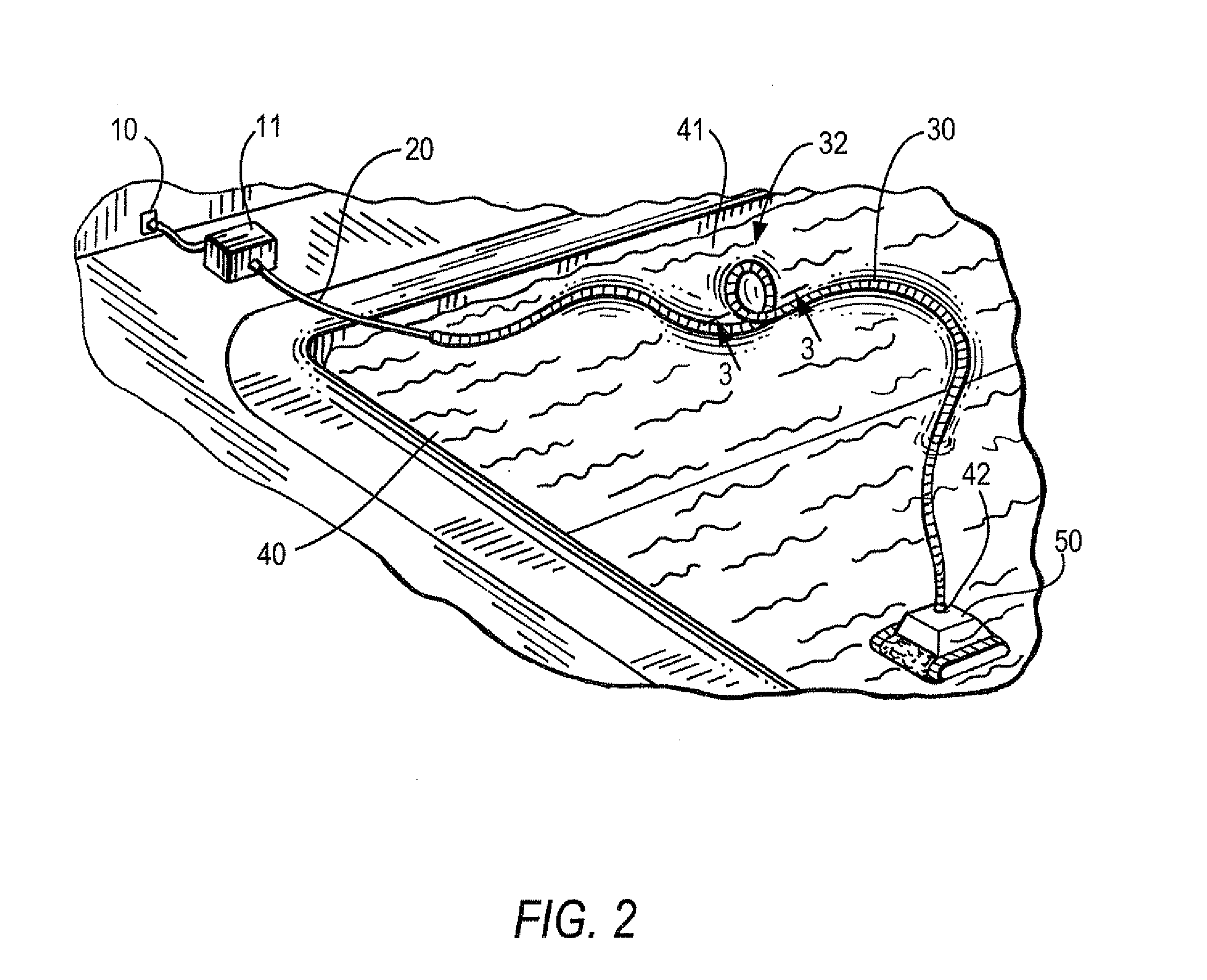 Floating power cable with low-friction surface for swimming pool cleaners