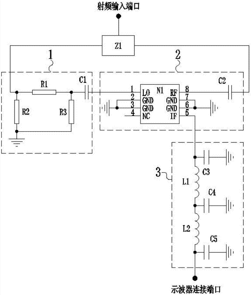 Microwave signal frequency-hopping time measurement circuit