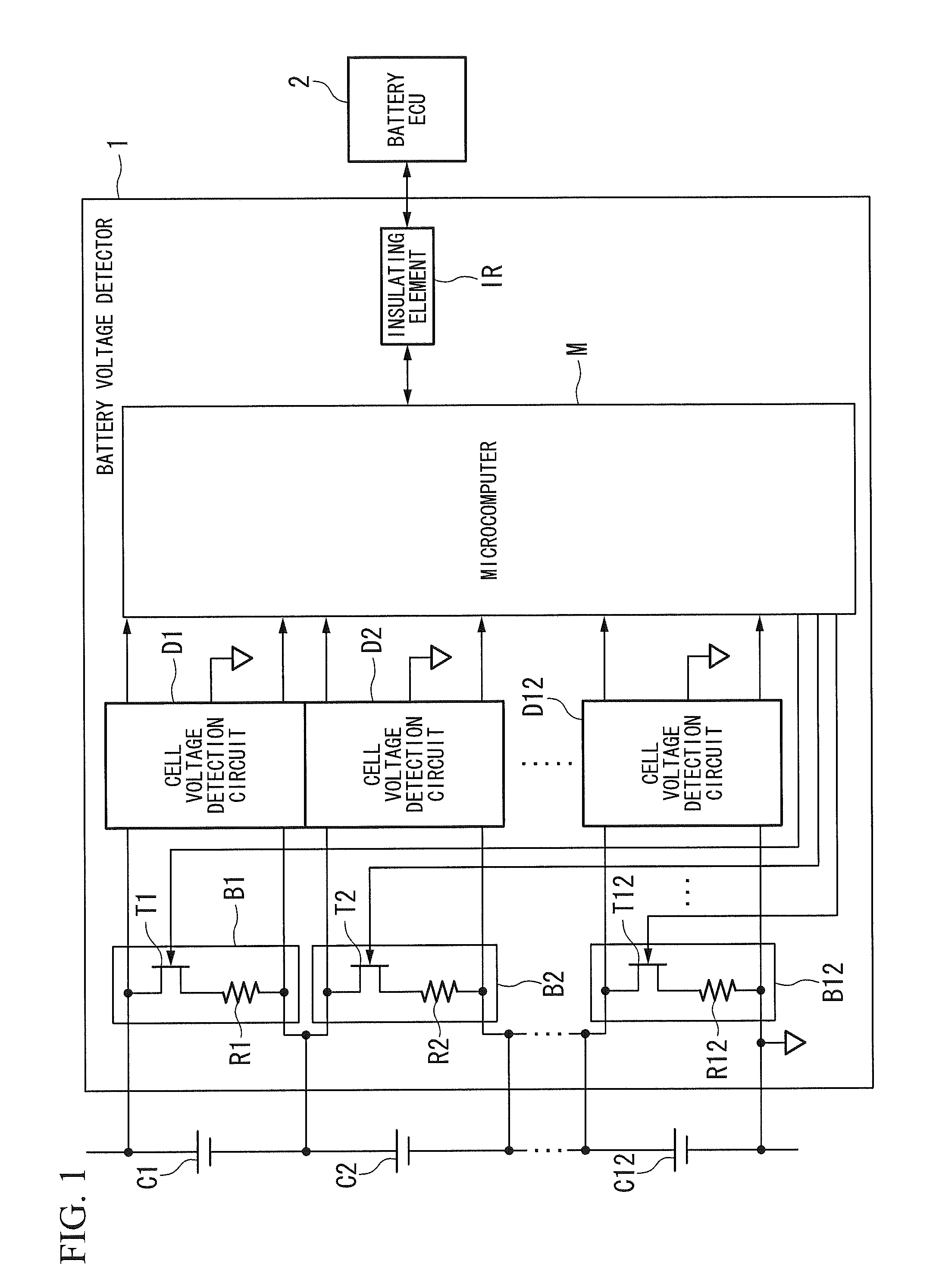 Battery voltage detector