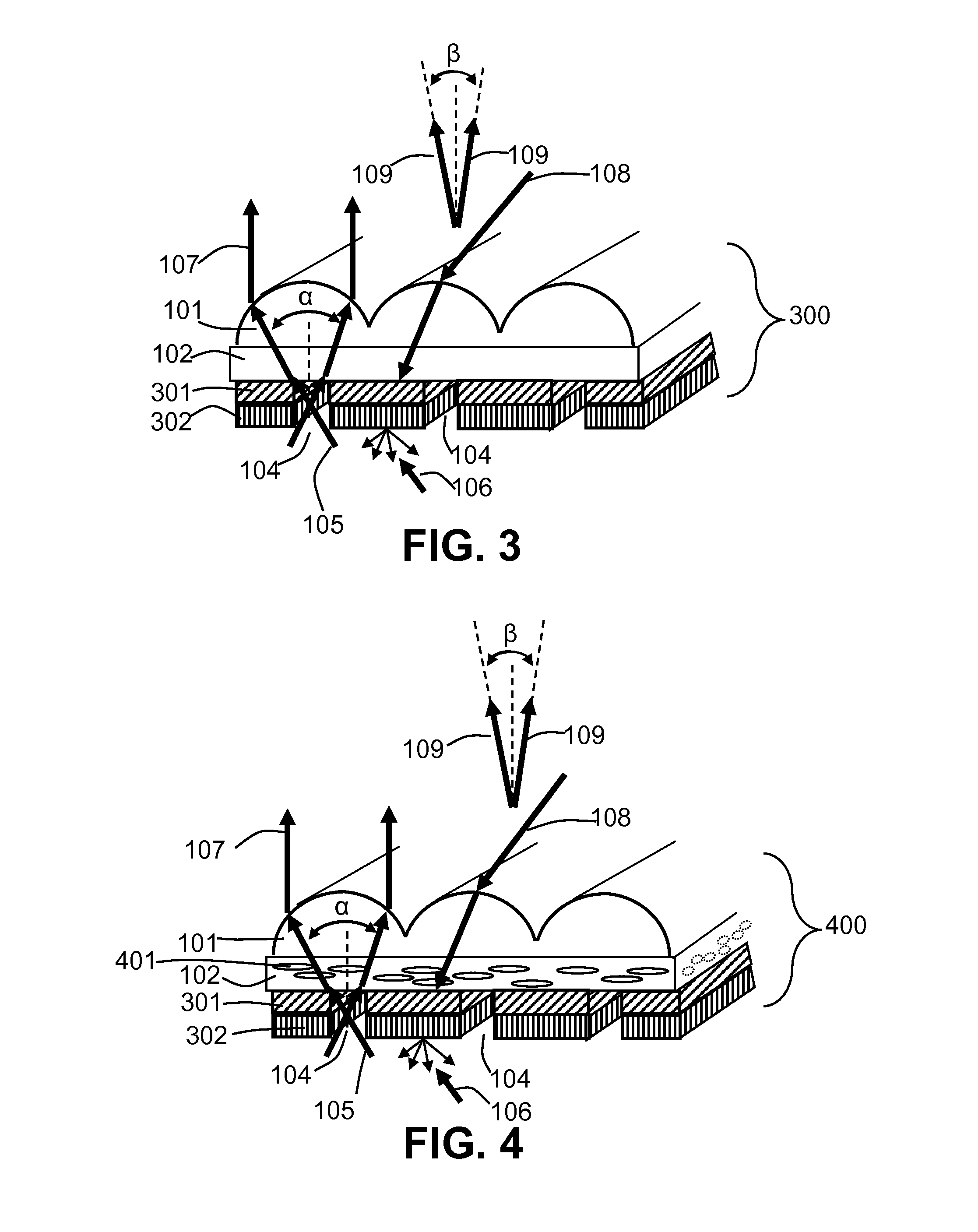 Light recycling directional control element and light emitting device using the same