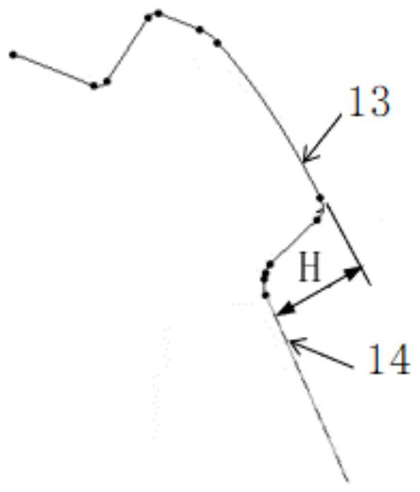 A drawing process method for improving the appearance surface of the upper part of the b-pillar of the side wall outer panel of the vehicle body