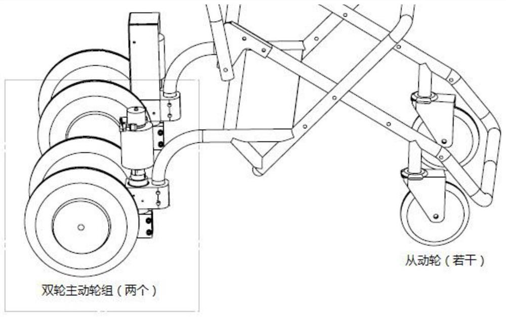 Omni-directional moving device based on non-universal wheels