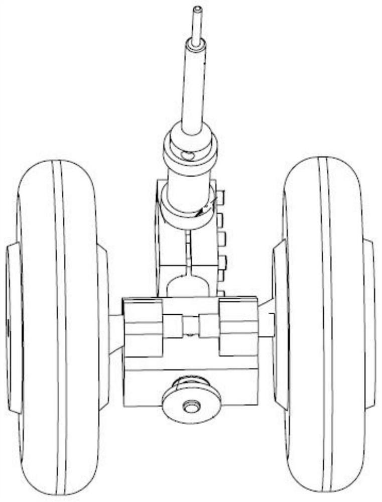 Omni-directional moving device based on non-universal wheels