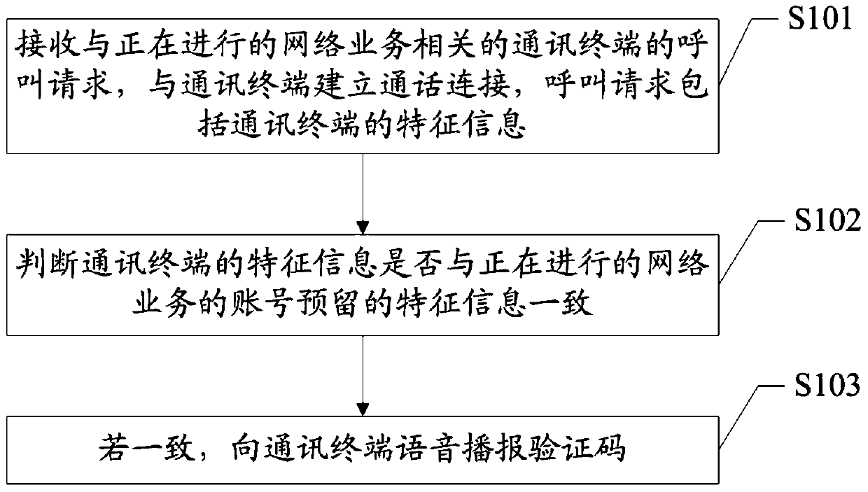 Network service verification method, system and server